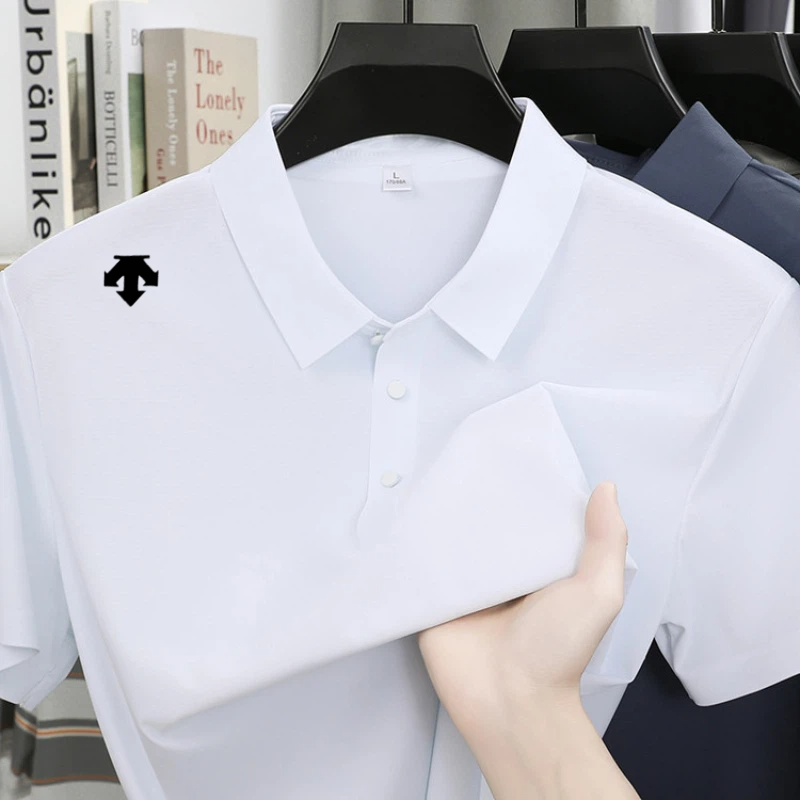 Golf Equipment Discount - Herren Luxus-Poloshirts mit Stickerei, Sommer-Kurzarm-Oberteile, Atmungsaktiv,