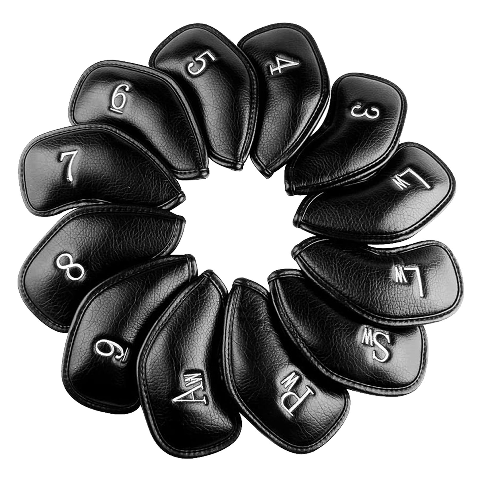 Golf Equipment Deals - Hochwertige Kunstleder-Golfschlägerhauben im stilvollen Iron- &