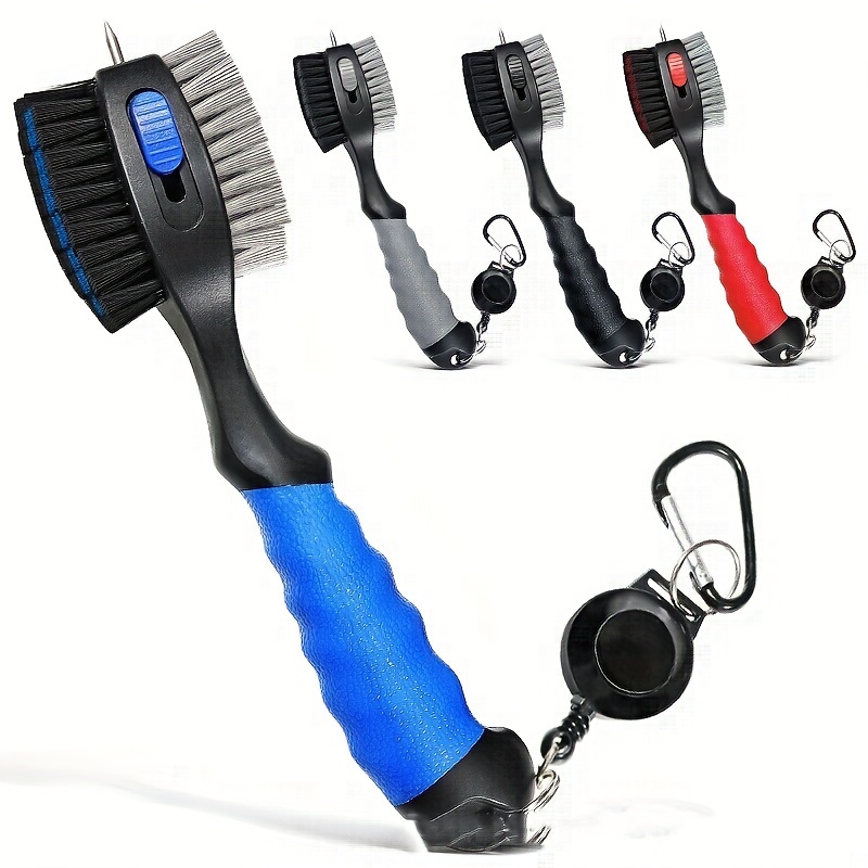 Golf Equipment Discount - Golfschläger-Reinigungsbürste, Rillenreiniger, einziehbare Bürste mit großem
